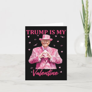 Tarjeta Retro Trump Es Mi San Valentín Trump Día de San Va