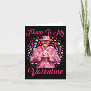 Tarjeta Retro Trump Es Mi San Valentín Trump Día de San Va
