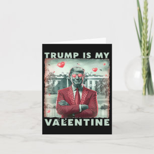 Tarjeta Retro Trump es mi San Valentín Trump Día de San Va