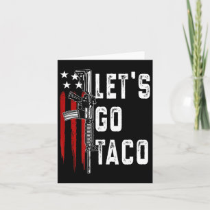 Tarjeta Retro Trump siempre se muerde la boca Vamos Taco F