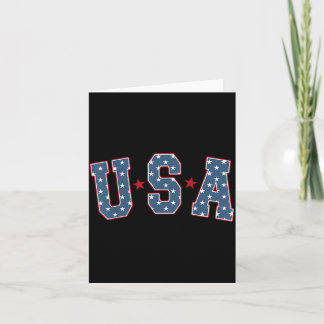 Tarjeta Retro USA Estrella 4 de julio Patriótico Independe