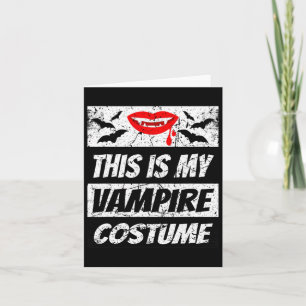 Tarjeta Retro Vampiro traje Halloween Fácil Drac Halloween