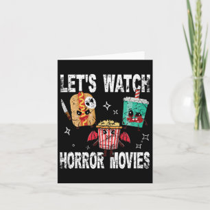 Tarjeta Retro Veamos Películas De Horror Cuesta Coste De H