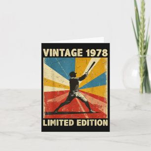 Tarjeta Retro Vintage 1978 Baseball Lover Limited Edition