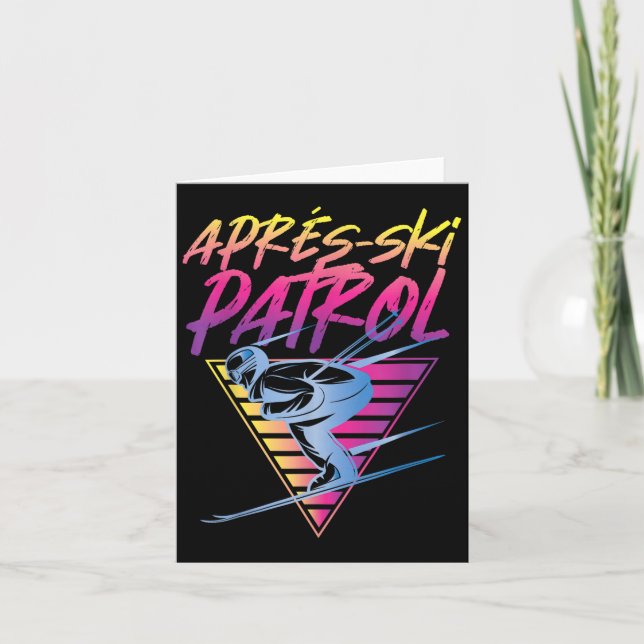 Tarjeta Retro Vintage 80 Apres Ski Patrol (Anverso)