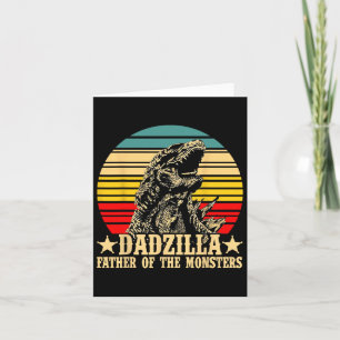 Tarjeta Retro Vintage Dadzilla Padre de los Monstruos 