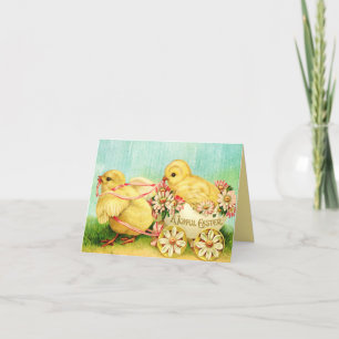 tarjeta retro vintage de Pascua linda