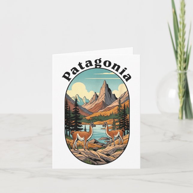 Tarjeta Retro Vintage Patagonia Outdoor  (Anverso)