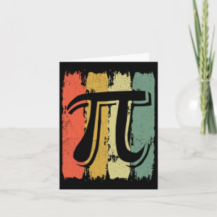 Tarjeta Retro Vintage Pi Math Geek Matematista Pi Day