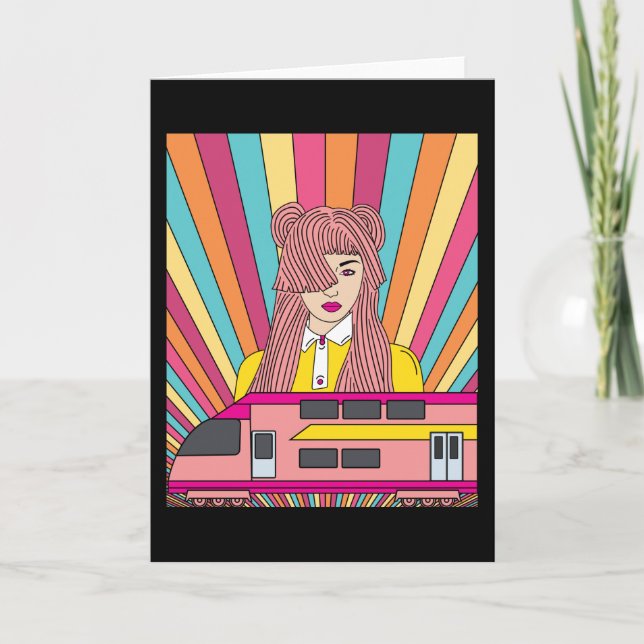 Tarjeta Retro Vintage Railroad (Anverso)