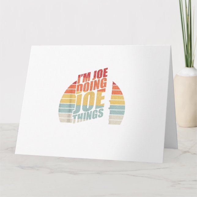 Tarjeta Retro Vintage Soy Joe Doing Joe Things (Anverso)