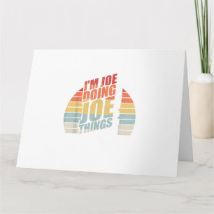 Tarjeta Retro Vintage Soy Joe Doing Joe Things