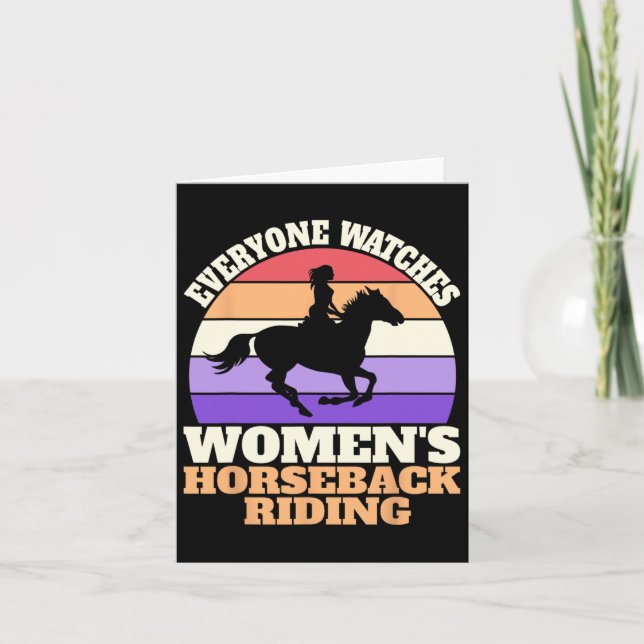 Tarjeta Retro Watch Mujeres Caballo (Anverso)