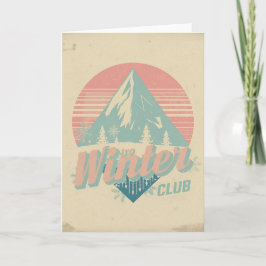 Tarjeta Retro Winter Club