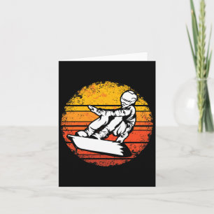 Tarjeta Retro Winter Sport Snowboarder Snowboarder Snowbo