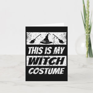 Tarjeta Retro Witch Halloween Grupo Costume Spook