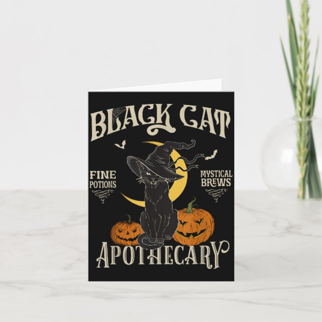 Tarjeta Retro Y Halloween Costume Black Cat M Athecary  (Anverso)