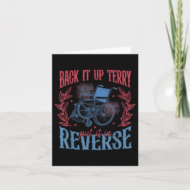 Tarjeta Retrocede Terry Poner En Reversa 4 De Julio (Anverso)