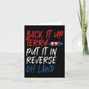 Tarjeta Retrocede Terry Ponlo Al Revés Oh Señor Divertido
