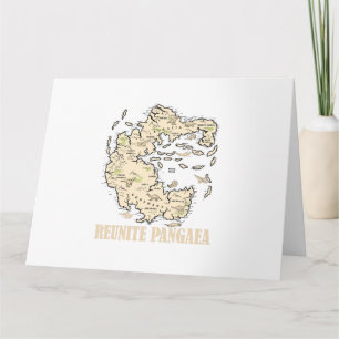 Tarjeta Reúne Pangaea World map History Funny Geology Gi