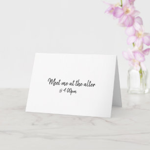Tarjeta Reúnete conmigo en Alter Day Of Boda Personalizabl