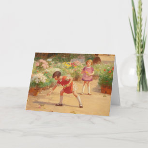 Tarjeta Reuniendo flores   Victor Gabriel Gilbert