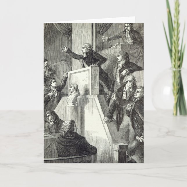 Tarjeta Reunión de la asamblea nacional, 1791 (Anverso)