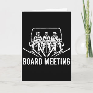 Tarjeta Reunión de la Junta de Snowboard Esquiador Ascenso