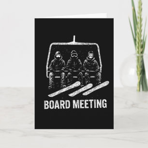Tarjeta Reunión de la Junta de Snowboard Telesilla Esquiad