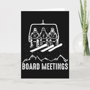Tarjeta Reunión de la Junta Divertida Snowboarding Deporte
