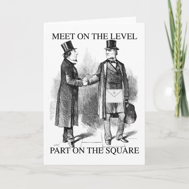 Tarjeta Reunión de Masones (Anverso)