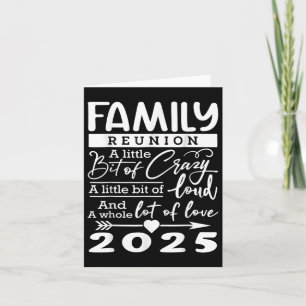 Tarjeta Reunión familiar 2025 Amantes divertidos de la fam