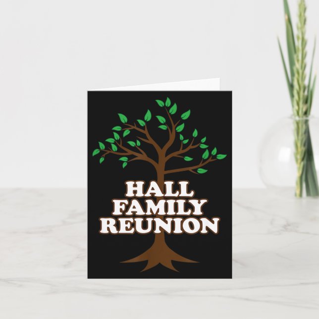 Tarjeta Reunión Familiar de Family Tree Hall (Anverso)