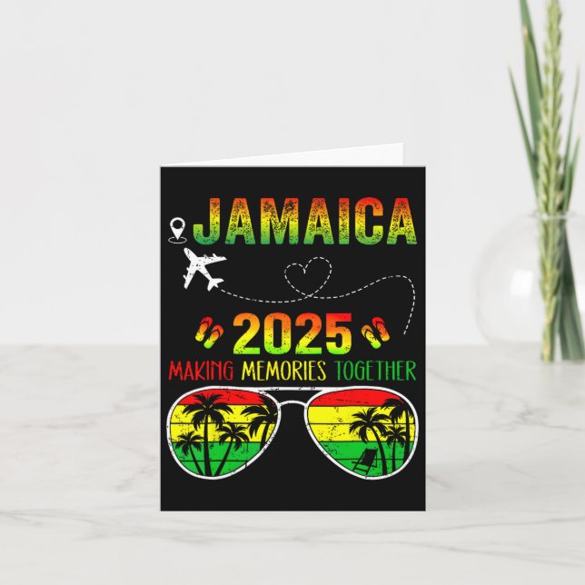 Tarjeta Reunión Familiar Jamaica 2025 Creando Recuerdos Va (Anverso)