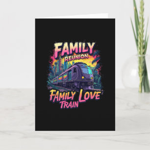Tarjeta Reunión Familiar Tren del Amor Viaje de Reunión de