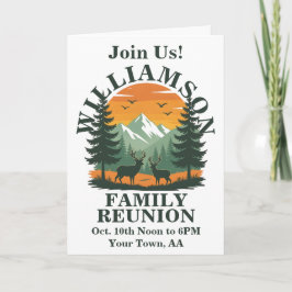 Tarjeta Reunión Rustica de Familia Salvaje