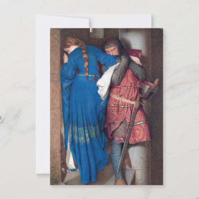 Tarjeta Reunión sobre las escaleras de las torretas (por F (Anverso)