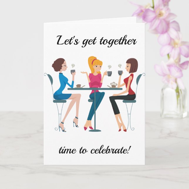 TARJETA REUNIRSE PARA CELEBRAR SU **60º** CUMPLEAÑOS (Orquídea)