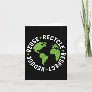 Tarjeta Reutilización del Día de la Tierra Reducir el Grun