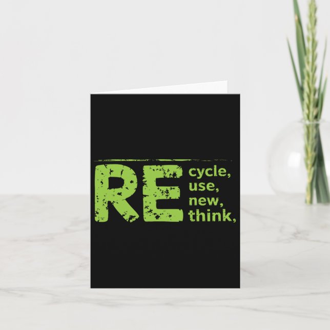 Tarjeta Reutilizar Ciclo Nuevo Pensar  (Anverso)