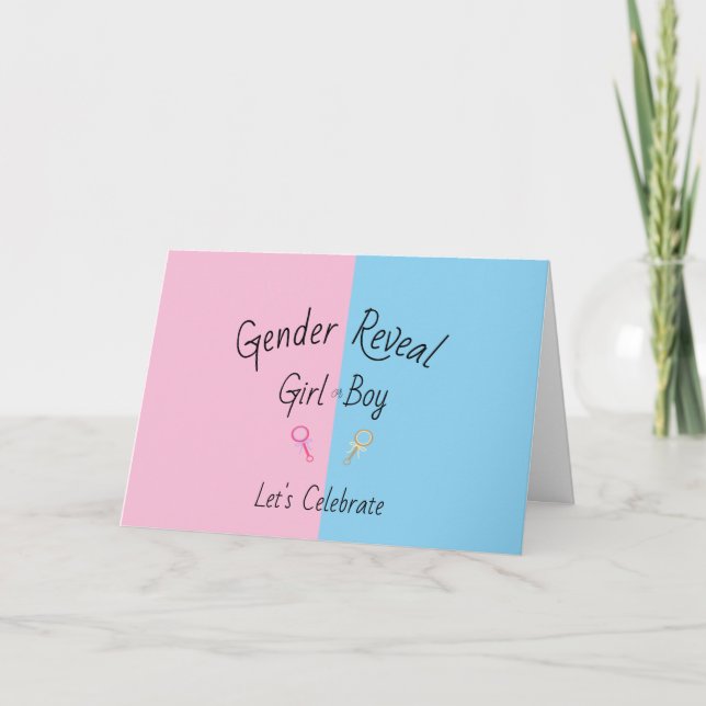 Tarjeta Revelación de género (Anverso)