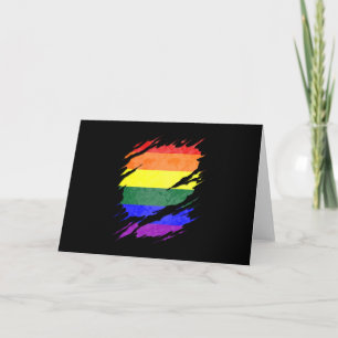 Tarjeta Revelación de la bandera del orgullo LGBTQ