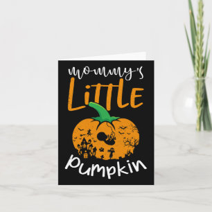 Tarjeta Revelación de la pequeña calabaza de Halloween de
