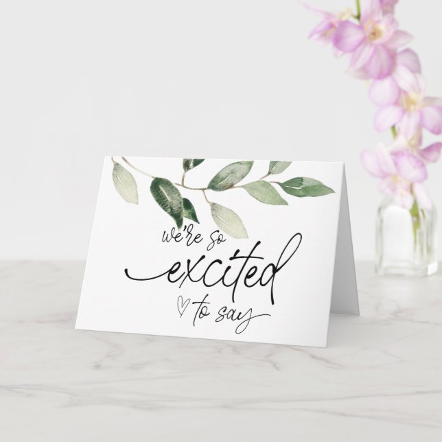 Tarjeta Revelación de Recién nacido de embarazo para famil (Orquídea)