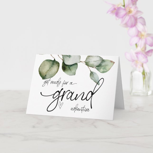 Tarjeta Revelación de Recién nacido de embarazo para famil (Orquídea)