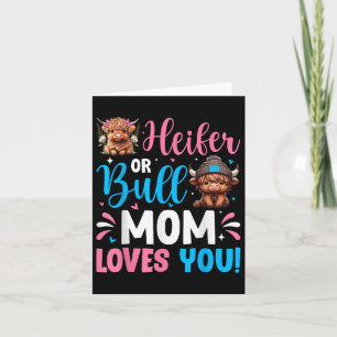 Tarjeta Revelación del sexo de toro o novilla Highland Cow