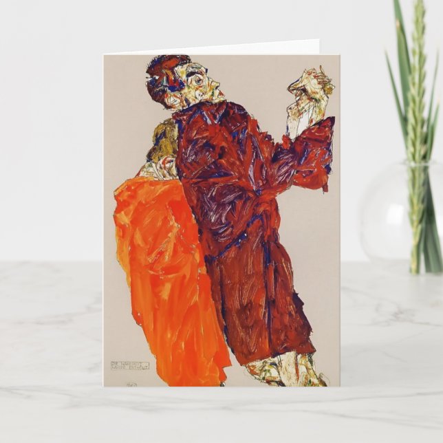 Tarjeta Revelaron a Egon Schiele- la verdad (Anverso)