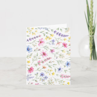 Tarjeta Revestimiento de sobre de acuarela de flores silve