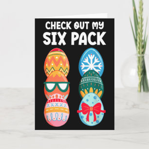 Tarjeta Revisa Mi Six Pack Divertido Huevo De Pascua Abs E
