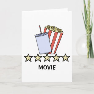 Tarjeta Revisión de película personalizada de 5 estrellas 
